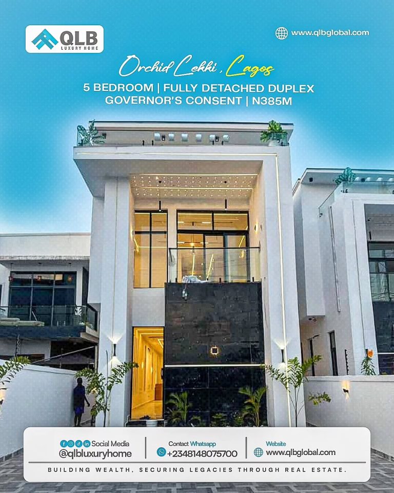 Luxury 5 Bedroom Fully Detached Duplex For sale