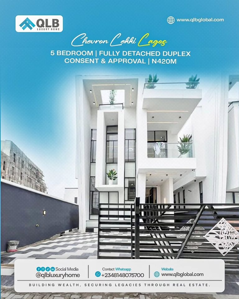 Well finished 5 Bedroom Fully Detached Duplex For sale