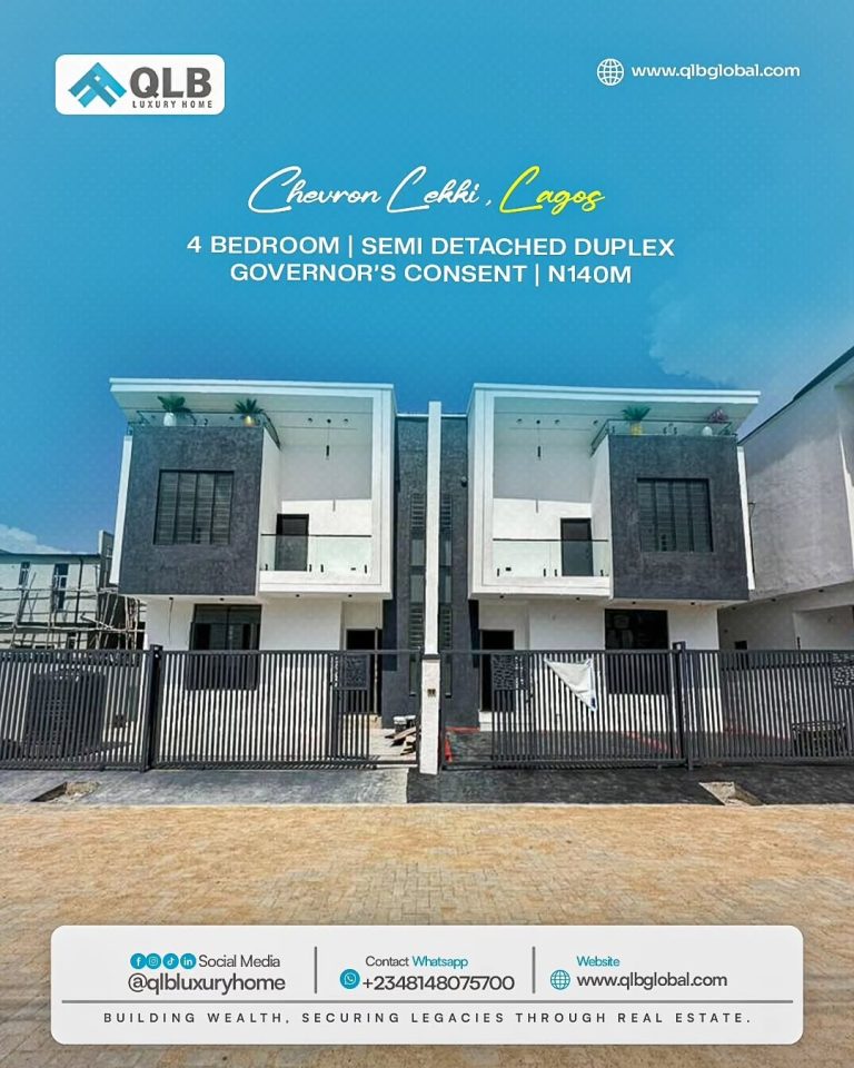Well finished 4 Bedroom Semi Detached Duplex For sale