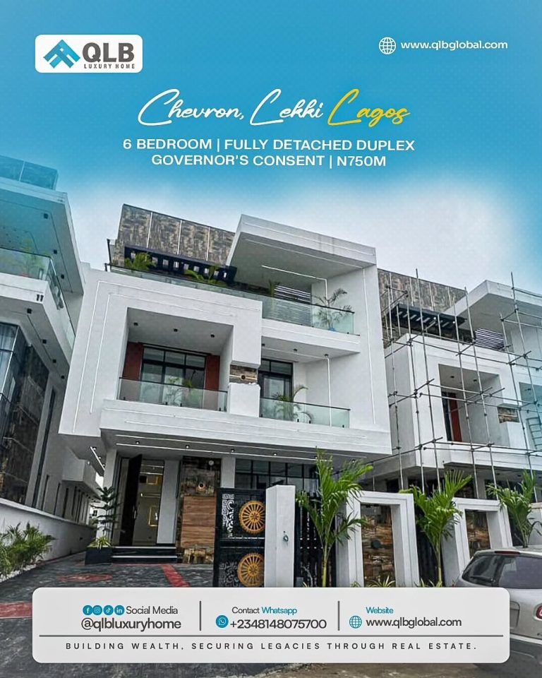 A Contemporary 6-Bedroom Fully Detached Duplex For Sale