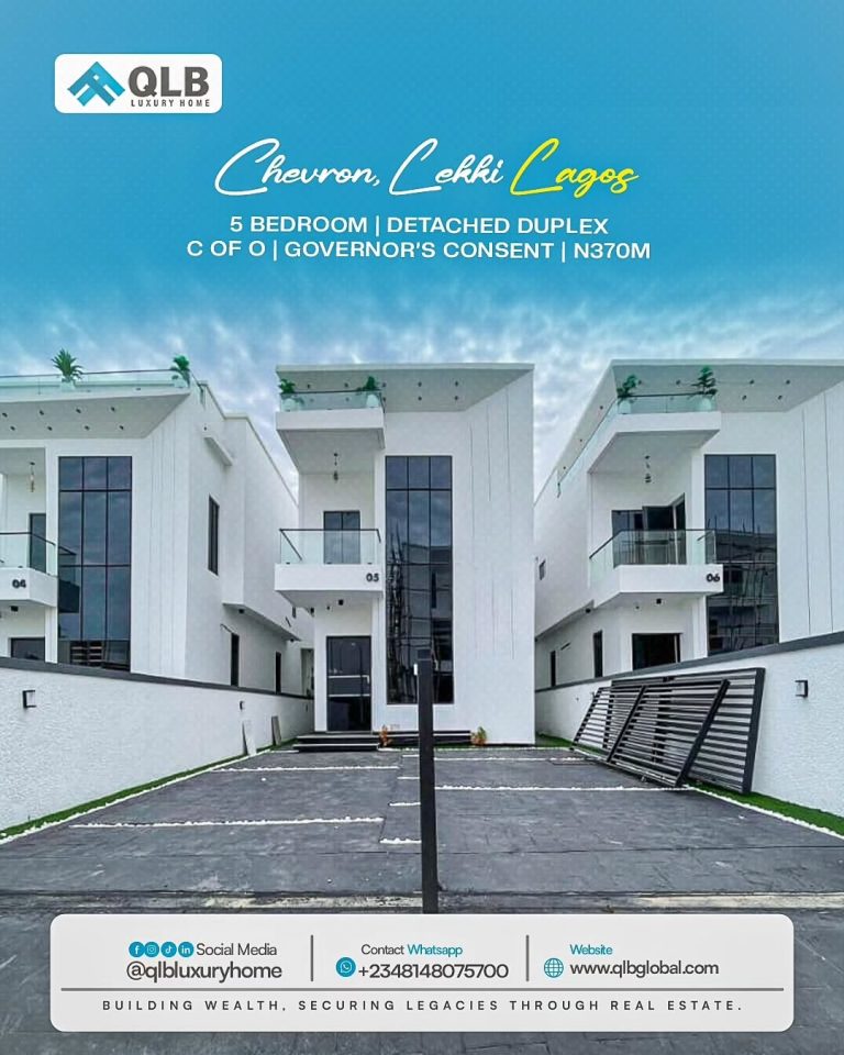 Luxury 5 Bedroom Detached Duplex For sale