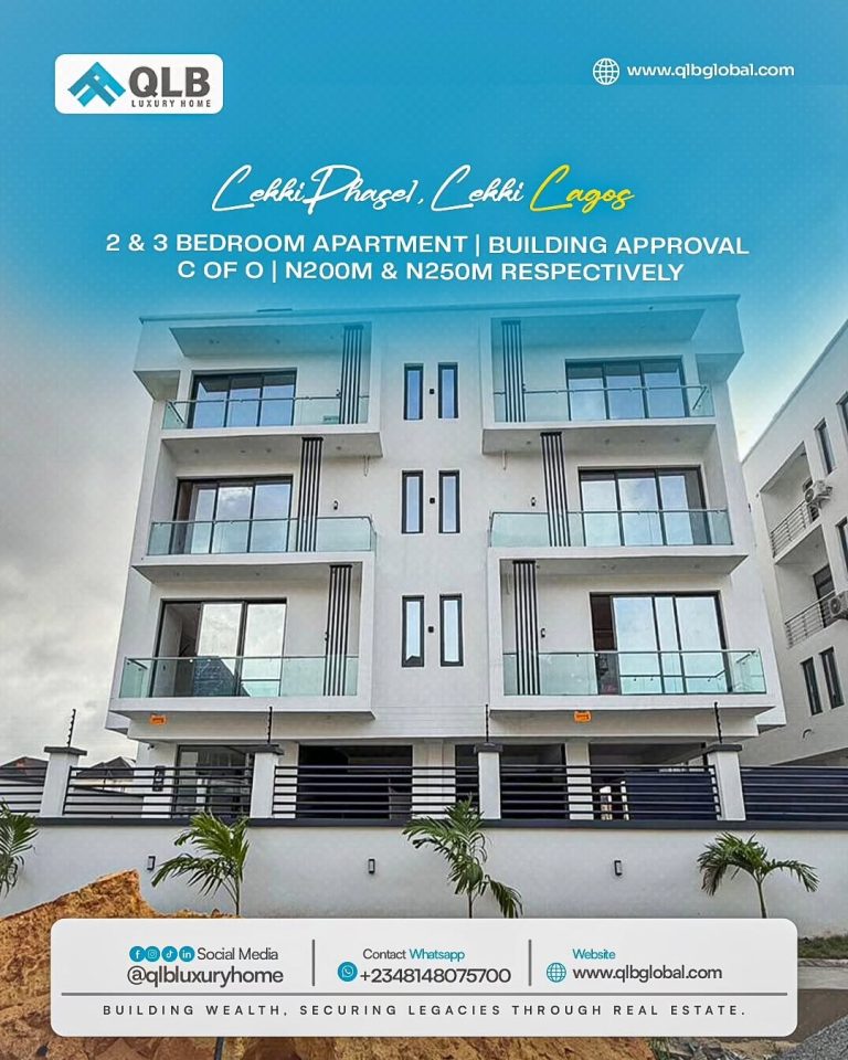 Newly Built 2& 3 Bedroom Apartment For sale
