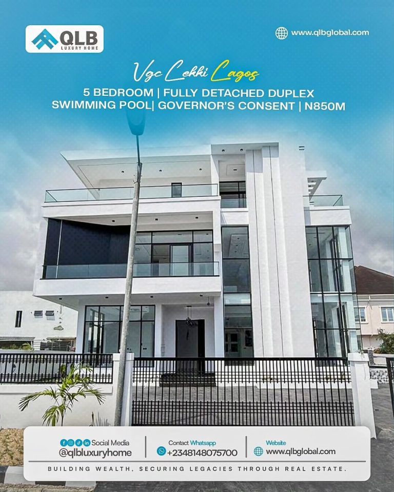 SPACIOUS 5 BEDROOM FULLY DETACHED DUPLEX WITH POOL, CINEMA & ROOFTOP TERRACE