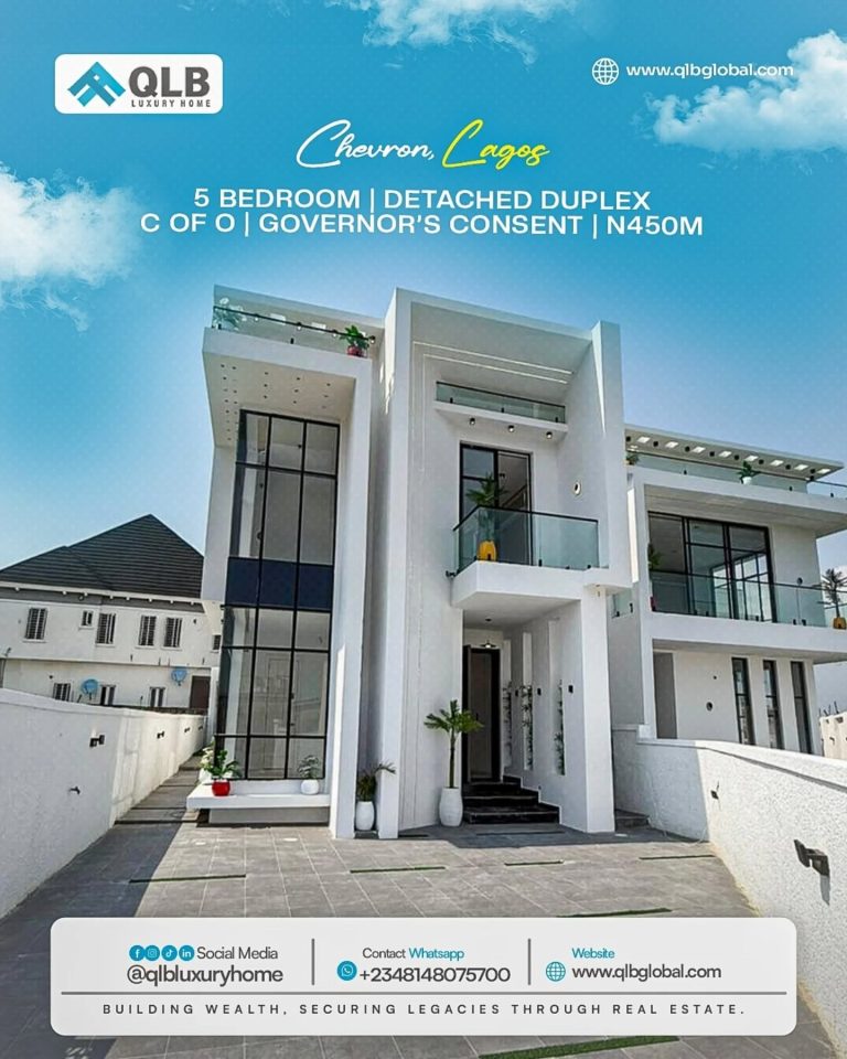 Newly Built 5 Bedroom Detached Duplex for Sale