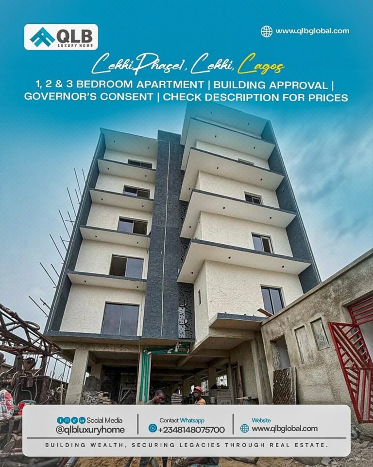 Newly Built 1, 2 & 3 Bedroom Apartment For sale