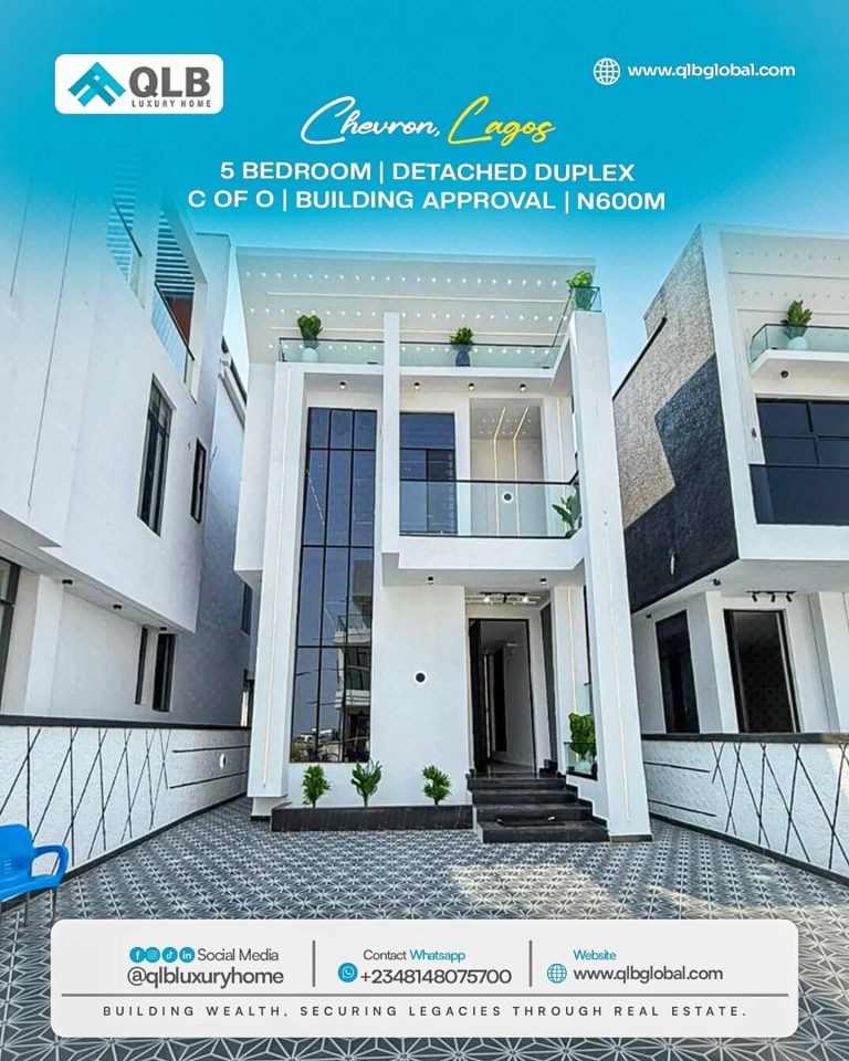 Newly Built 5 Bedroom Detached Duplex for Sale
