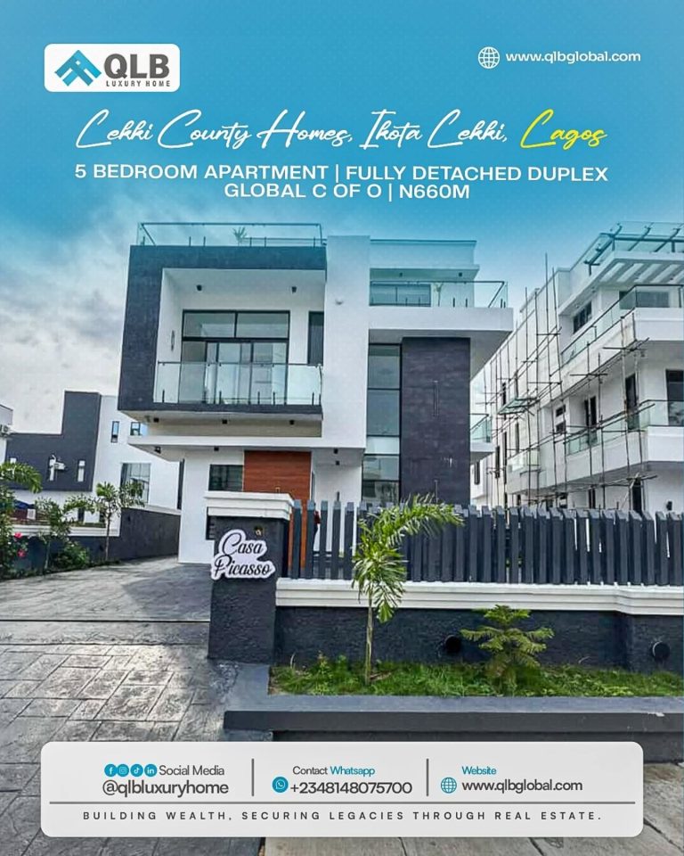 Well finished 5 Bedroom Fully Detached Duplex For sale