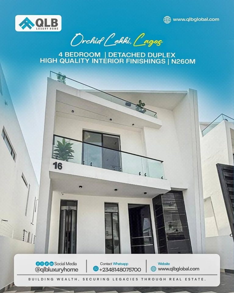 Newly Built 4 Bedroom Detached Duplexes for Sale