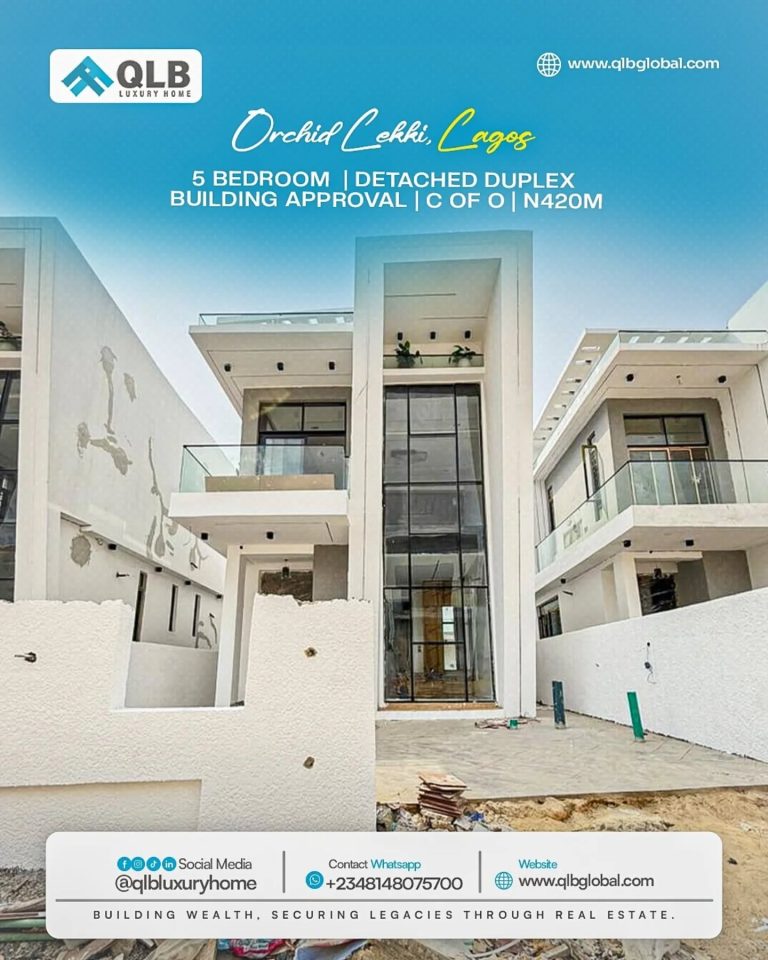 Newly Built 5 Bedroom Detached Duplexes for Sale