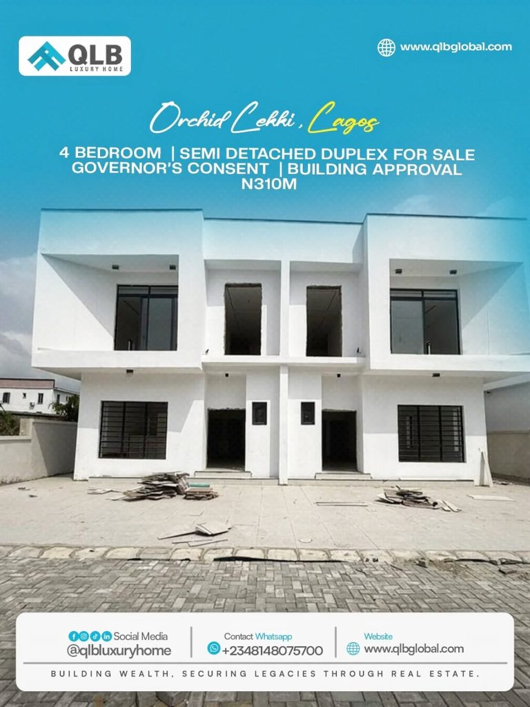 Newly Built 4 Bedroom Semi Detached Duplexfor Sale