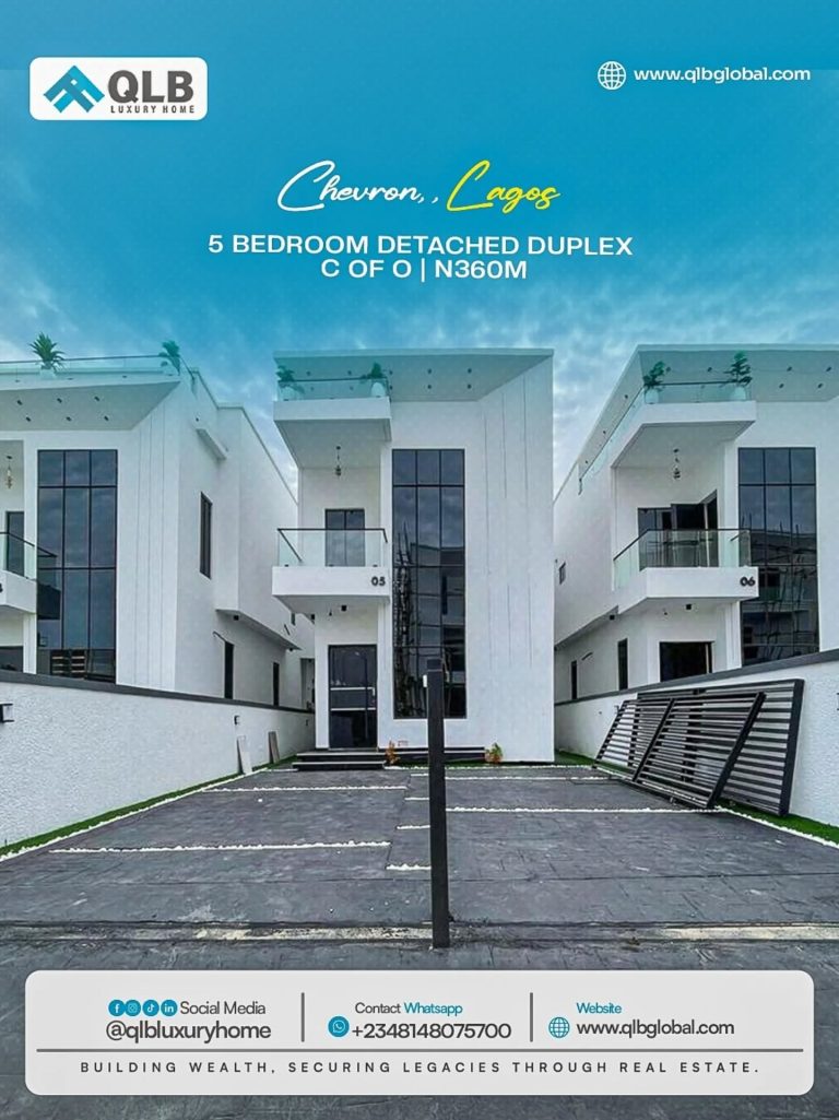 Newly Built 5 Bedroom Detached Duplex for Sale