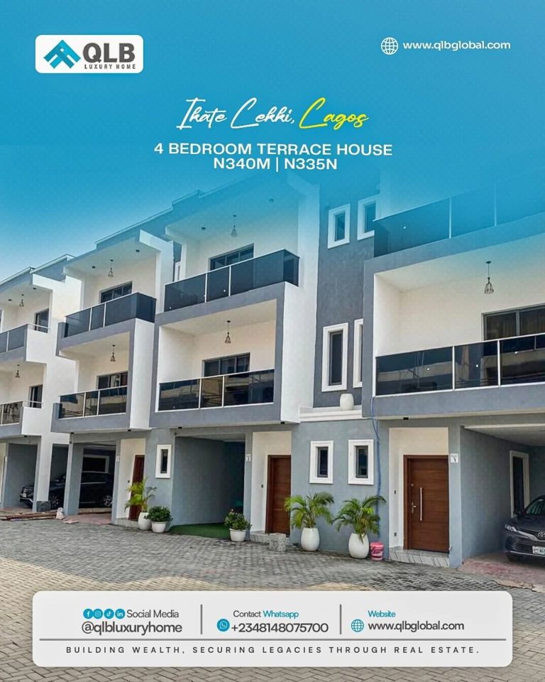 Well finished 4 Bedroom Terrace House For sale