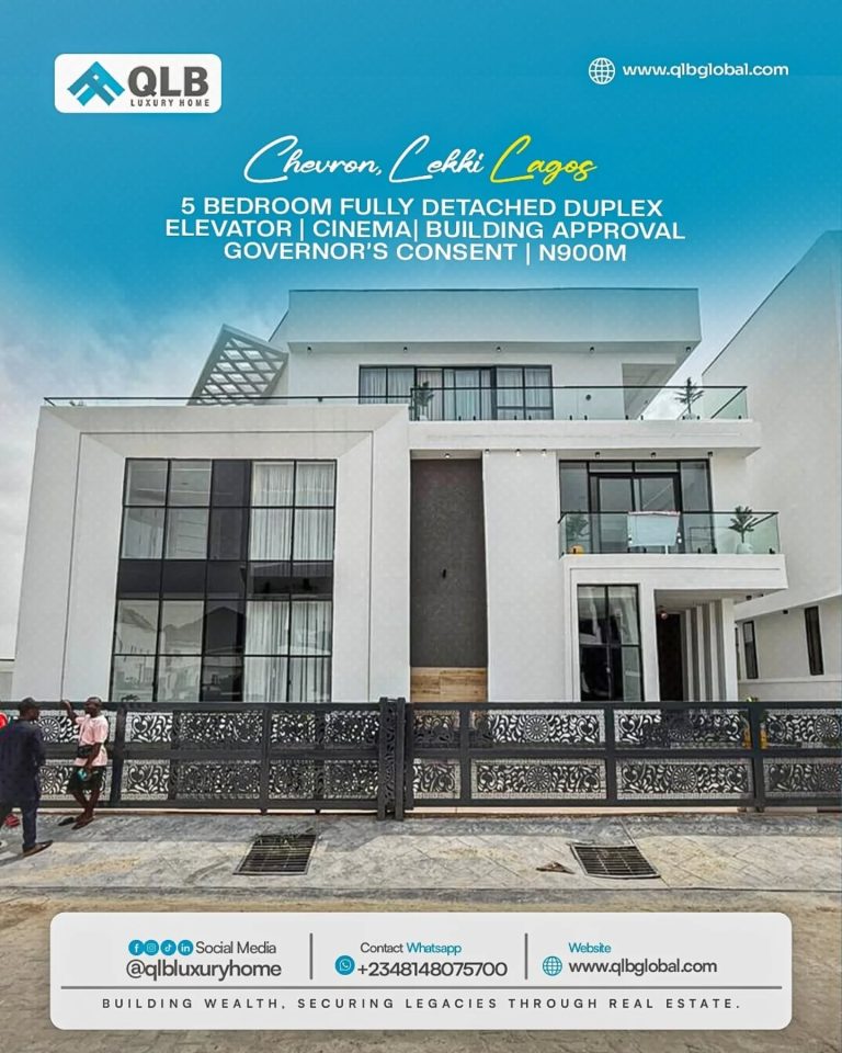 FULLY AUTOMATED 5 BEDROOM FULLY DETACHED DUPLEX WITH ELEVATOR, SWIMMING POOL, CINEMA & ROOFTOP TERRACE