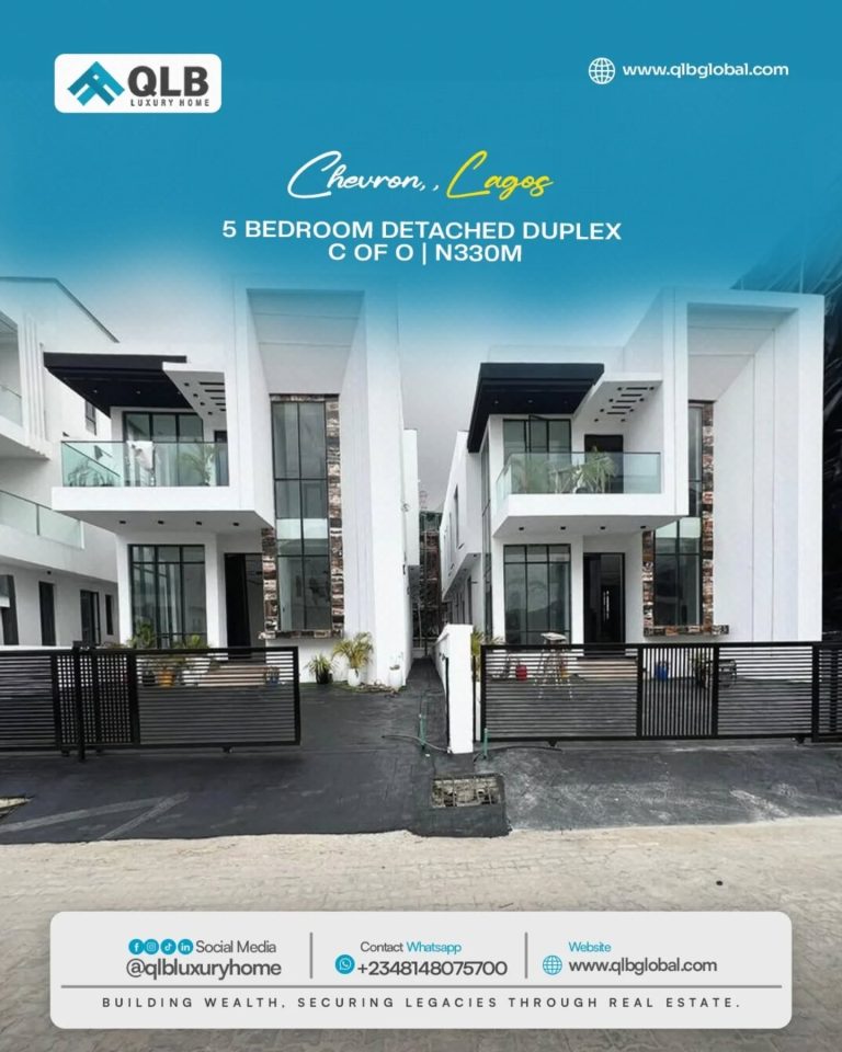 Newly Built 5 Bedroom Detached Duplex for Sale