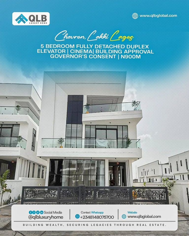 FULLY AUTOMATED 5 BEDROOM FULLY DETACHED DUPLEX WITH ELEVATOR, SWIMMING POOL, CINEMA & ROOFTOP TERRACE