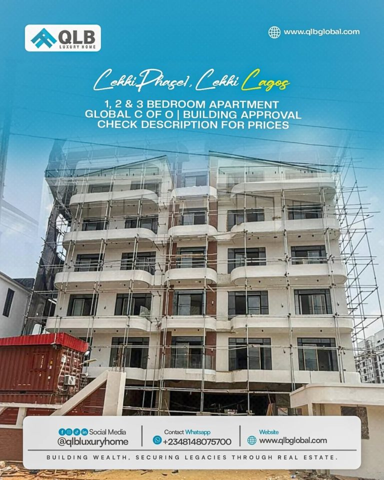 Newly Built 1, 2 & 3 Bedroom Apartment For sale