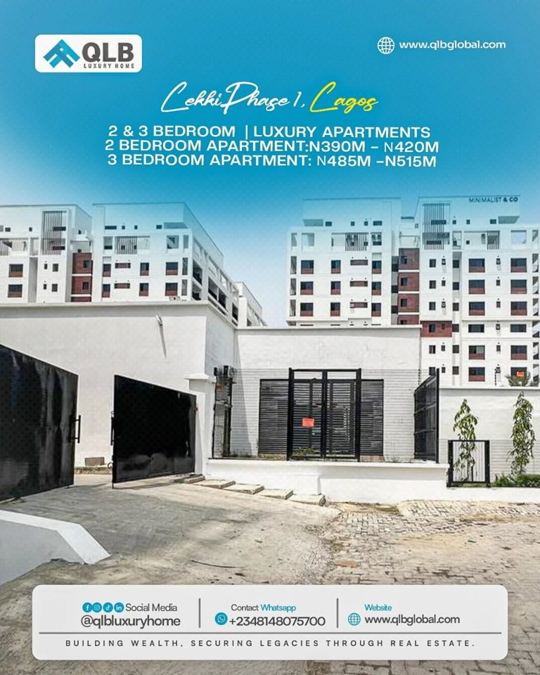 LUXURY APARTMENTS FOR SALE – LEKKI PHASE 1