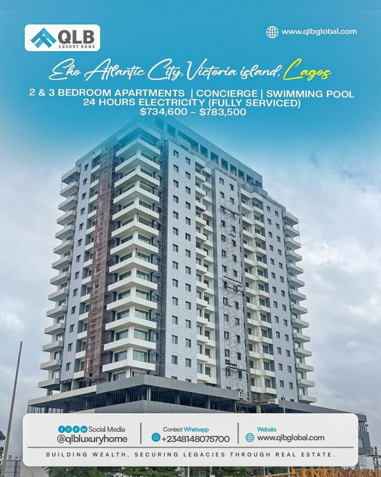 LUXURY OFFER 📍EKO ATLANTIC CITY, VICTORIA ISLAND, LAGOS