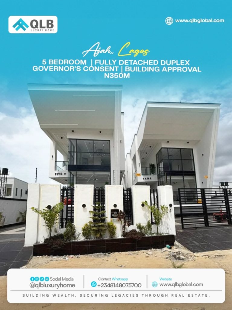 Newly Built 5 Bedroom fully Detached Duplex for Sale