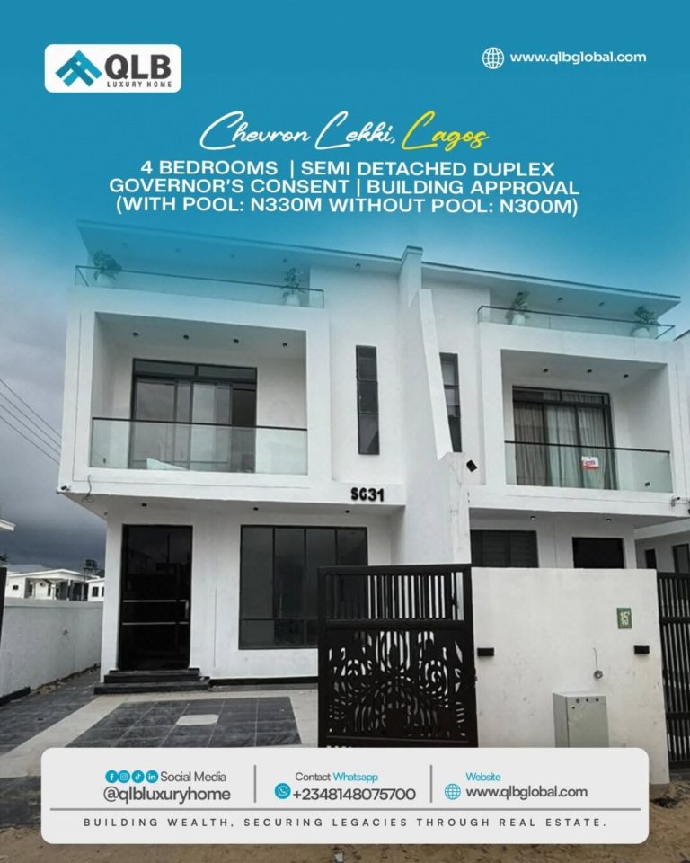 Luxury  4 Bedroom Semi Detached Duplex For sale