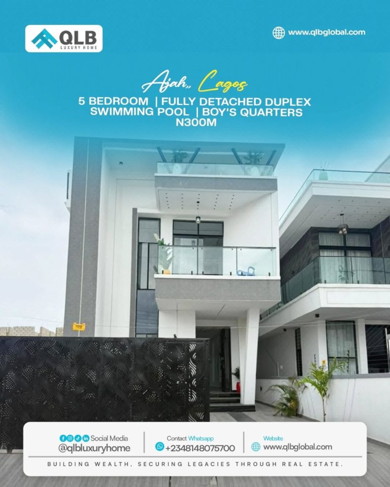 CONTEMPORARY 5 BEDROOM FULLY DETACHED LUXURY HOME WITH BQ & SWIMMING POOL.