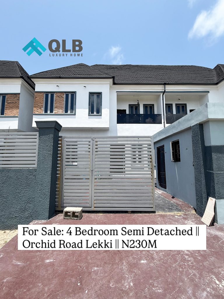 Newly Built 3&4 Bedroom Semi Detached Duplex For sale