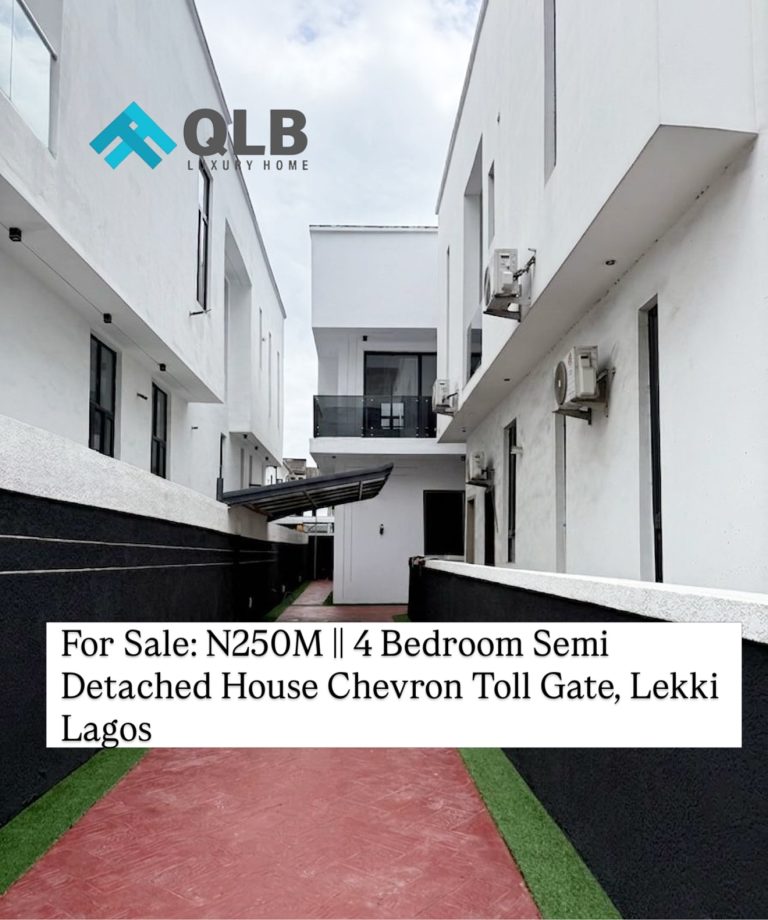 LUXURY 4 BEDROOM SEMI-DETACHED DUPLEX WITH BQ FOR SALE