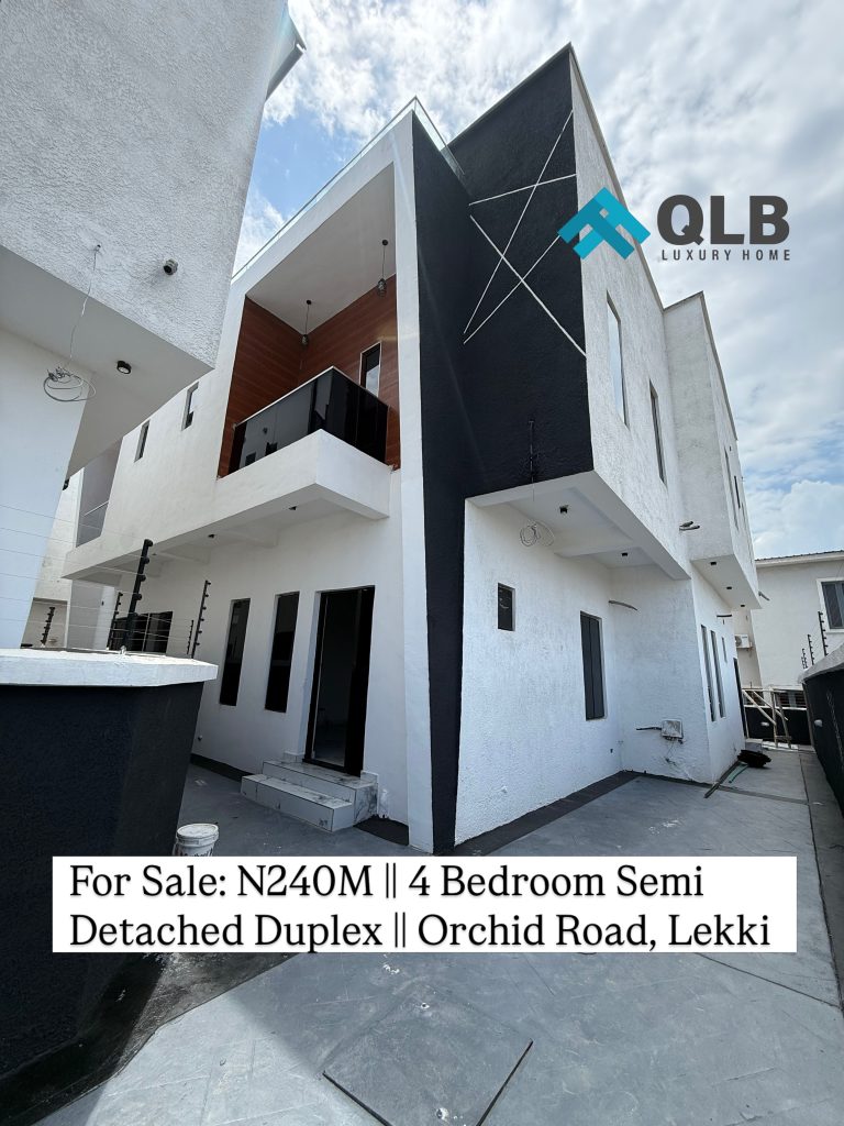 Newly Built 4 Bedroom Semi Detached Duplex for Sale
