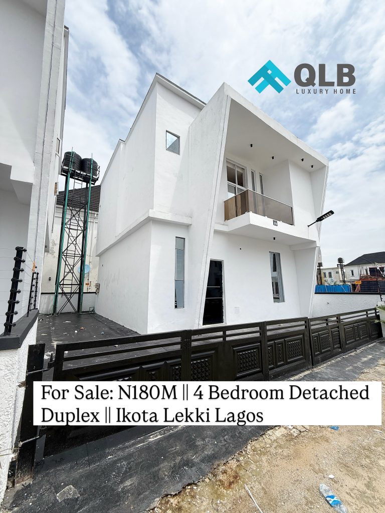 Newly Built 4 Bedroom Fully Detached Duplex for Sale