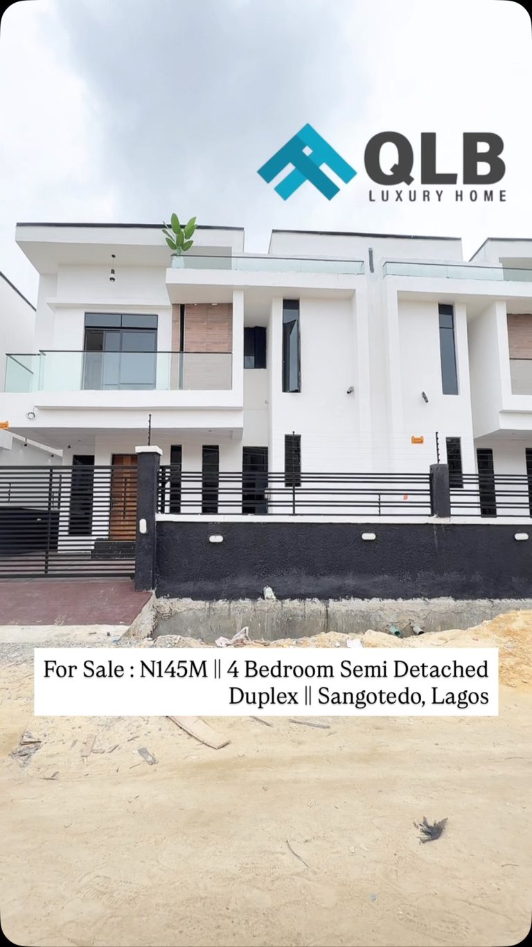 4-BEDROOM SEMI-DETACHED DUPLEX FOR SALE