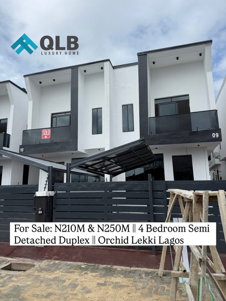 Newly Built 4 Bedroom Semi Detached Duplex for Sale