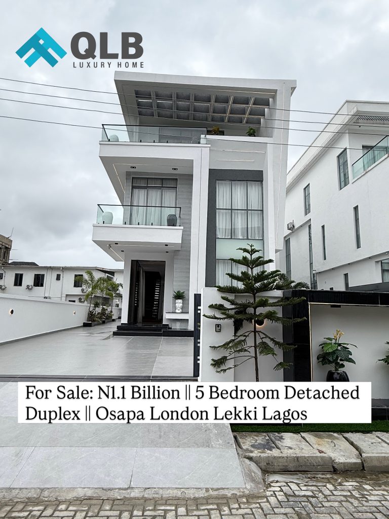 For Sale! A Brand New Contemporary 5-Bedroom Detached Home  Osapa London Lekki
